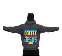 Felpa con cappuccio da uomo, casual, con cappuccio, con stampa, comoda e calda, foderata, in pile, invernale, autunno, alla moda, streetwear, da uomo, letteratura, grigio scuro, XXL