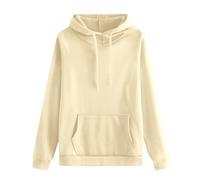 Felpa con cappuccio da uomo, casual, in pile, con cerniera intera, a maniche lunghe, unica e originale, perfetta per l'uso quotidiano, palestra, scuola, viaggi e attività all'aperto, Beige, 3XL