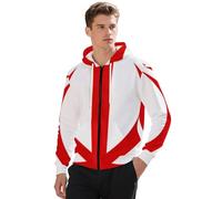 Felpa con Cappuccio da Uomo Classica con Cerniera E Islam Iraniano Emblema Nazionale con Polsini A Coste A Maniche Lunghe con Cappuccio 4XL
