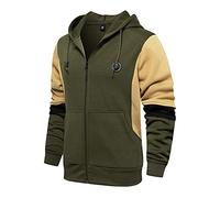 Felpa con cappuccio da uomo con cappuccio per uomo ragazzo con tasche e stampa grafica giacca da uomo con cappuccio felpa da uomo di grandi dimensioni a buon mercato, Verde militare, XL