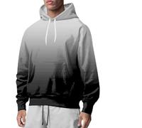 Felpa con cappuccio da uomo con cappuccio sfumato da uomo pullover con cappuccio aderente morbida felpe con cappuccio con cappuccio per il tempo libero all'aperto felpe con cappuccio classico maglione
