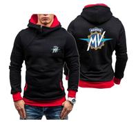 Felpa con Cappuccio da Uomo con Cerniera 1/4 per MV Agusta Felpe in Pile Calda Felpa Invernale con Cappuccio Unisex Maglione A Maniche Lunghe Cappotti Sportivi alla Moda,Red-M