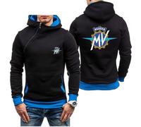 Felpa con Cappuccio da Uomo con Cerniera 1/4 per MV Agusta Felpe in Pile Calda Felpa Invernale con Cappuccio Unisex Maglione A Maniche Lunghe Cappotti Sportivi alla Moda,Blue-M