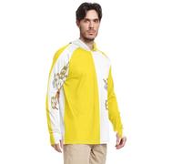 Felpa con cappuccio da uomo, con protezione solare, a maniche lunghe, con cappuccio, protezione anti-rash guard UPF 50+, S, Bandiera della Città del Vaticano, Large