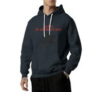 Felpa con cappuccio da uomo con scritta "Happy St George's Day", Blu marino, M