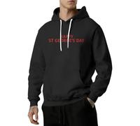 Felpa con cappuccio da uomo con scritta "Happy St George's Day", Nero , 3XL