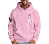 Felpa con cappuccio da uomo con stampa 3D, felpa oversize da uomo, con cappuccio, maniche lunghe, con tasca a canguro, Streetwear, leggera e comoda per autunno primavera, Rosa, XL