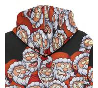 Felpa con cappuccio da uomo con stampa digitale 3D di Babbo Natale, tasche a marsupio casual, vestibilità regolare, adatta per autunno/inverno L,M,S,XL,XXL,XXXLAnimale,Fumetto,Blocchi di colore,Hallow