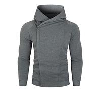 Felpa con cappuccio da uomo con zip intera Felpa casual a maniche lunghe moda Maglioni casual leggeri con cerniera a lunghezza lunga Felpa con zip laterale Pullover Felpa con cappuccio tinta unita