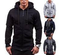 Felpa con cappuccio da uomo con zip sportiva da uomo con zip slim fit abbigliamento sportivo con cappuccio confortevole maglione con cappuccio a maniche lunghe giacca con cappuccio coulisse felpa con