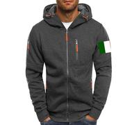 Felpa Con Cappuccio da Uomo Con Zip | Tinta Unita Bianca Atletica Traspirante da Lavoro Premium Adulto Golf Classica