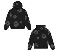 Felpa con cappuccio da uomo D T oversize, maglione sportivo a maniche lunghe, invernale Y2K Hip Hop, felpa unisex con cappuccio, felpa con cappuccio, felpa con cappuccio, da uomo con fiori, bronzo, S