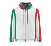 Felpa Con Cappuccio Da Uomo, Felpa Con Cappuccio, Giacca Spessa Da Uomo, Giacca In Felpa, Motivo Bandiera Italia, Giacca Con Cappuccio In Pile, Classica Felpa Con Cappuccio Casual, Felpa Con Zip, L