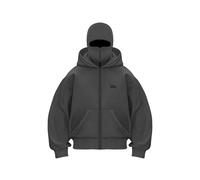 Felpa con cappuccio da uomo, felpa con cerniera da uomo, giacca calda, felpa con cappuccio da uomo, balaclava passamontagna per moto, maschera antivento, felpa da uomo per sport all'aria aperta