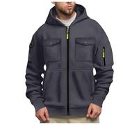 Felpa con cappuccio da uomo Felpe in pile di marca calda militare a maniche lunghe felpe con cerniera sportiva di grandi dimensioni giacca da lavoro con cappuccio cappuccio per inverno e autunno S-4Xl