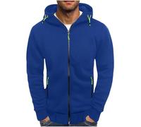 Felpa con cappuccio da uomo in pile con cerniera, felpa con cappuccio da uomo in pile con cappuccio a maniche lunghe autunno e inverno calda a maniche lunghe casual felpe con cappuccio con tasche per
