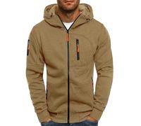 Felpa con cappuccio da uomo in pile con zip intera, felpe con cappuccio da uomo con zip UK pullover felpe smart cascual cardigan cappotti caldi autunno inverno manica lunga abbigliamento sportivo con