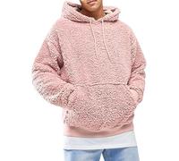 Felpa con cappuccio da uomo in sherpa con tasca frontale | Maniche lunghe, cappuccio con coulisse, abbigliamento invernale, stile sportivo, diversi colori