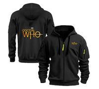 Felpa con Cappuccio da Uomo per Doctor Who, con Cerniera Intera, Calda, a Maniche Lunghe, Autunnale, Unisex, per Adolescenti, con Cappuccio, Capospalla Autunnale,A-m