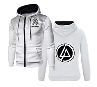 Felpa con Cappuccio da Uomo per Linkin Park Youth Felpa con Cappuccio Tops Manica Lunga Giacca con Cerniera Maglione Stampa Tuta Primavera Autunno Casual Cappotto con Tasche,B-Adults/S