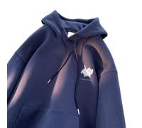 Felpa con cappuccio da uomo Regular Fit M-2XL Taglia Cat Pattern (Blu XL) | Design unico con stampa di gatto, stile casual streetwear, a maniche lunghe, perfetto per l'uso quotidiano