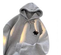 Felpa con cappuccio da uomo Regular Fit M-2XL Taglia Cat Pattern (Grigio XL | Design unico con stampa di gatto, stile casual streetwear, a maniche lunghe, perfetto per l'uso quotidiano