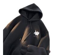 Felpa con cappuccio da uomo Regular Fit M-2XL Taglia Cat Pattern (Nero L) | Design unico con stampa di gatto, stile casual streetwear, a maniche lunghe, perfetto per l'uso quotidiano