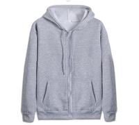 Felpa con cappuccio da uomo, semplice, vestibilità regolare, con tasche e chiusura lampo, elasticizzata, per lo sport, da jogging, da uomo, per attività all'aperto, casual, adatta per ogni occasione