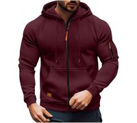 Felpa con cappuccio da uomo, sweatshirt in pile, marca calda, militare, a maniche lunghe, con cerniera, da sport, taglie grandi, giacca da lavoro con cappuccio, hoodie, per inverno e autunno, taglia S