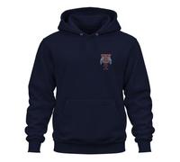 Felpa con cappuccio da uomo Viking Dad con 4 righe di testo, idea regalo | Papà vichingo con corvi e fino a quattro righe di testo libere. Regalo per i fan dei vichinghi per compleanno o Natale.