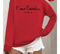 Felpa con cappuccio da viaggio stampata Pierre Cardin PARIS, maglione italiano, serie K-Pop warrior, felpa invernale da donna, felpa girocollo da donna, abbigliamento caldo foderato in lana autunno/in