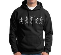 Felpa con cappuccio Dancing Skeleton Skull Halloween Gift Horror Spooky...