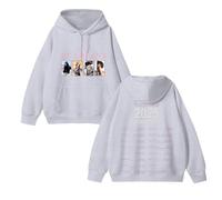 Felpa con Cappuccio Deadline 2025 World Tour Felpa in Cotone con Grafica dello Stesso Stile(B Floral White,4XL)