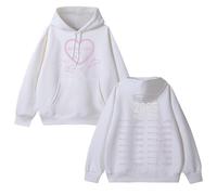 Felpa con Cappuccio Deadline 2025 World Tour Felpa in Cotone con Grafica dello Stesso Stile(C White,L)