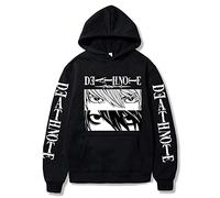 Felpa con Cappuccio Death Note Felpa con Cappuccio Lawliet Felpa con Cappuccio Death Note Kira Felpa Death Note Yagami Light Kira T-Shirt L Felpa con Cappuccio Casual Harajuku Pullover per Ragazzi