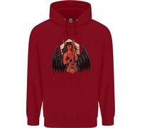 Felpa Con Cappuccio Devil Woman Guitar Death Heavy Metal Rock Per Bambini
