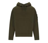 FELPA CON CAPPUCCIO DIAGONAL FLEECE BOXY VERDE MILITARE C.P. COMPANY M