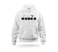 Felpa Con Cappuccio Dioboia Logo Fake Divertente Blasfema Uomo Donna Ragazzi