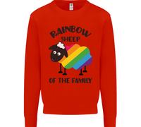 Felpa Con Cappuccio Divertente Arcobaleno Pecora LGBT Gay Pride Day Uomo