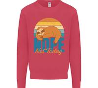 Felpa Con Cappuccio Divertente Per Bambini Pigro No Oggi