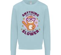 Felpa Con Cappuccio Divertente Per Bambini Sloth Anything I Can Do Slower