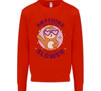 Felpa Con Cappuccio Divertente Per Bambini Sloth Anything I Can Do Slower