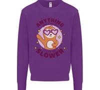 Felpa Con Cappuccio Divertente Per Bambini Sloth Anything I Can Do Slower