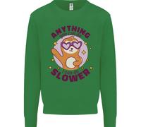 Felpa Con Cappuccio Divertente Per Bambini Sloth Anything I Can Do Slower