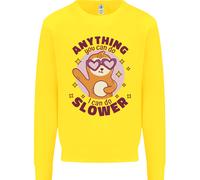 Felpa Con Cappuccio Divertente Per Bambini Sloth Anything I Can Do Slower