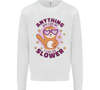 Felpa Con Cappuccio Divertente Per Bambini Sloth Anything I Can Do Slower