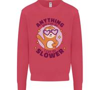 Felpa Con Cappuccio Divertente Per Bambini Sloth Anything I Can Do Slower
