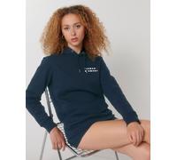 Felpa Con Cappuccio Donna MAMMA D AMORE 2 CUORI. Felpa Colore Blu Marino