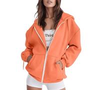 Felpa Con Cappuccio Donna Tinta Unita Felpa In Pile Donna Primavera Con Cappuccio Sportiva Casual Fitness Maglione Top Comode Elegante Sweatshirt Aperto Tinta Unita Classico Con Tasche Outdoor