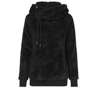 Felpa con cappuccio donna Urban Classic long teddy Noir S